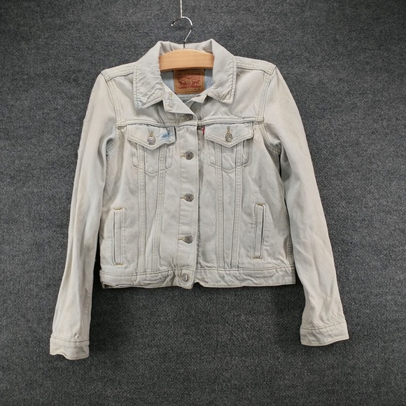 Levi's Women's Button-Up Denim Jean Jacket Blue Medium 100% Cotton - Picture 2 of 14